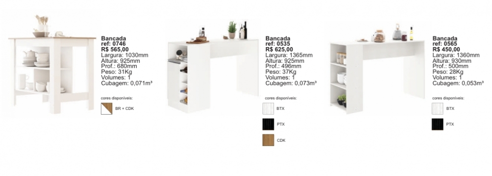 Linha Bancada | 0746 - 0535 - 0565 | Soluzione: -40% 0325