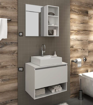 PREÇO + BARATO DO BRASIL | Conjunto Banheiro 60 | BN3609 - BN3606 | Tecnomobili