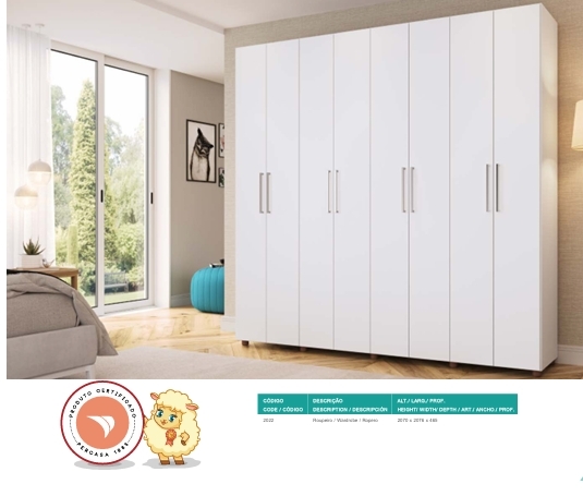 Roupeiro c/ 08 Portas |  2022 | Percasa 0625