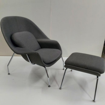 Conjunto Poltrona e Puff Womb Chair | Self