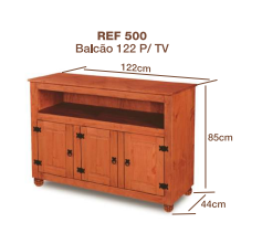 PREÇO + BARATO DO BRASIL | Balcão p/ TV | L 1.22 | 500 | ZN Móveis 