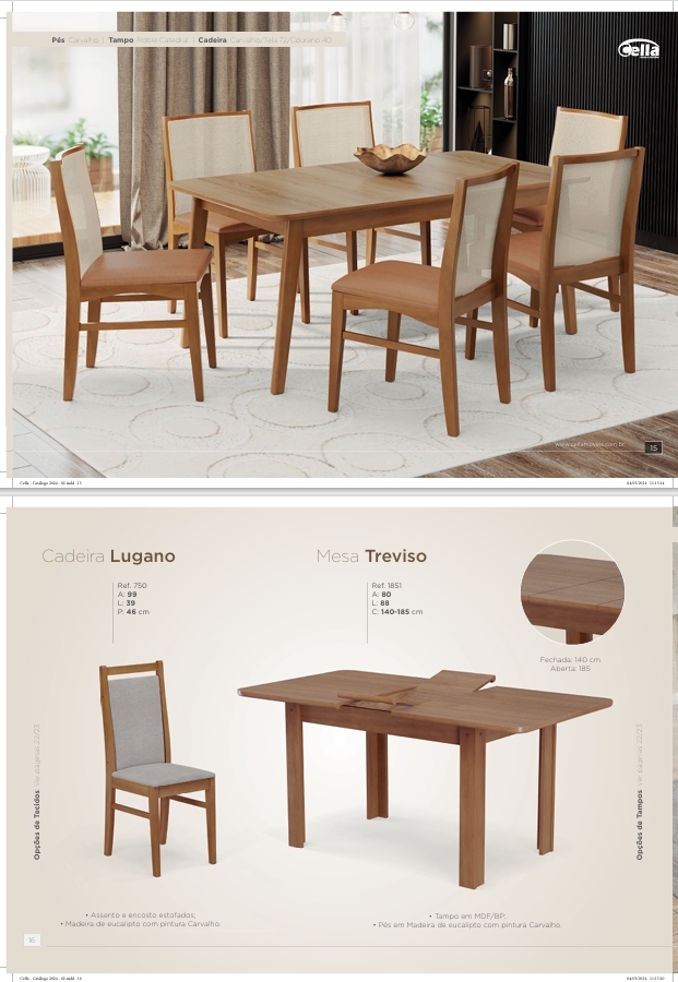 Conjunto Mesa + Cadeira | Lugano - Treviso | Cella 0525