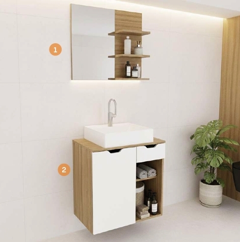 Conjunto de Banheiro | BN3608 - BN3605 | Tecnomobili 0326