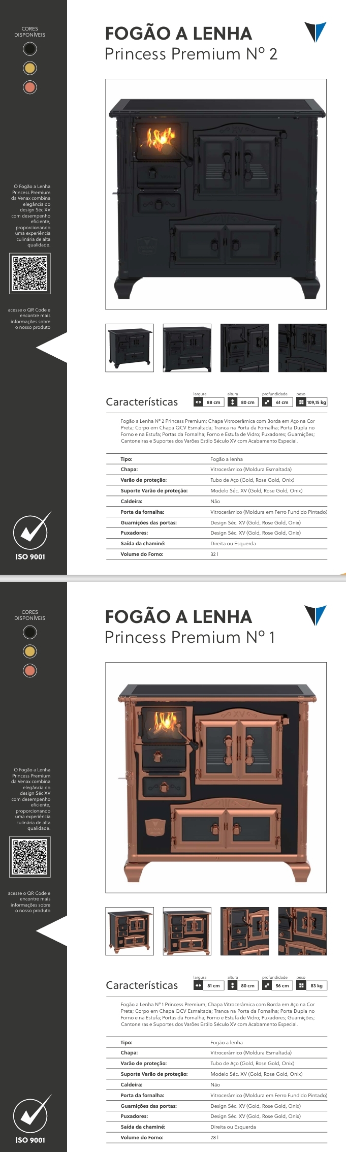 Fogão a Lenha | Princess Premium | Venax 0425