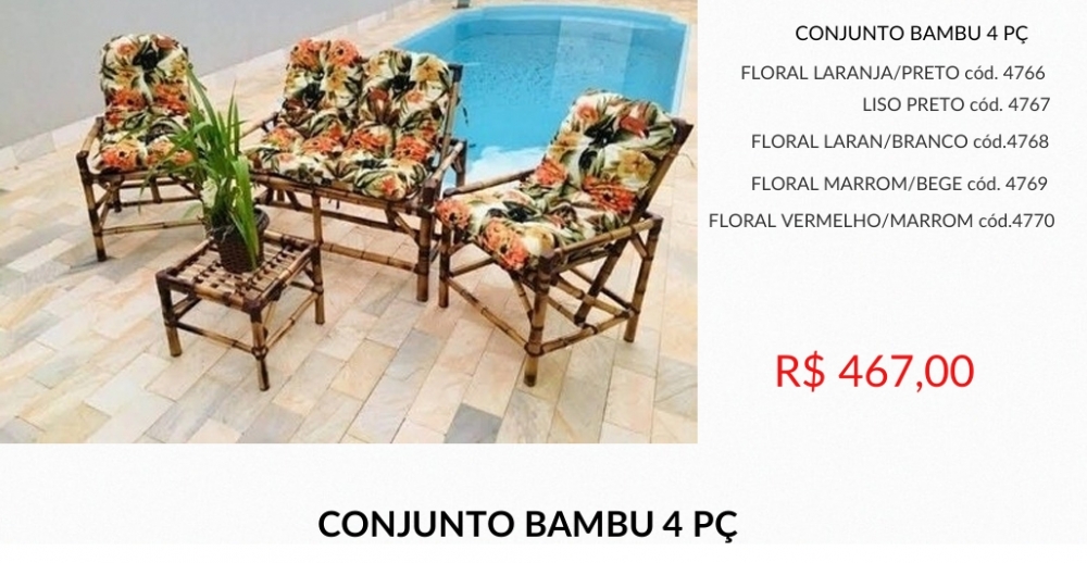 Conjunto bambu 4 peças | Lindelli Venda: +50% 0825