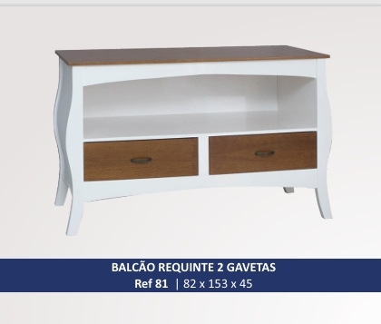 Balcão Requinte 02 Gavetas 82 - Aparador Meia Lua 71 | Di Neppel 0625