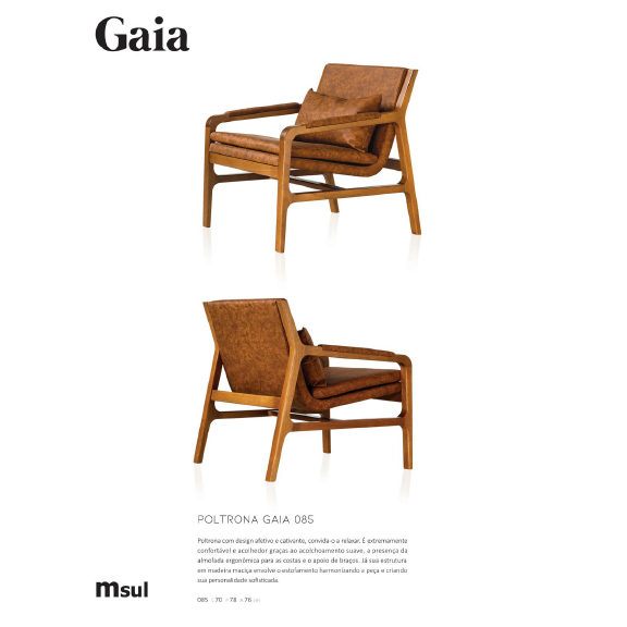 PREÇO + BARATO DO BRASIL | Poltrona Gaia 085 | Msul Móveis