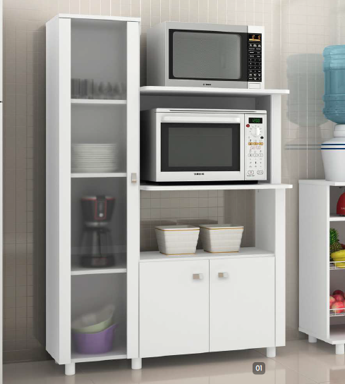 PREÇO + BARATO DO BRASIL | Balcão Multiuso Micro e Forno 97 | BL3304 | Tecnomobili