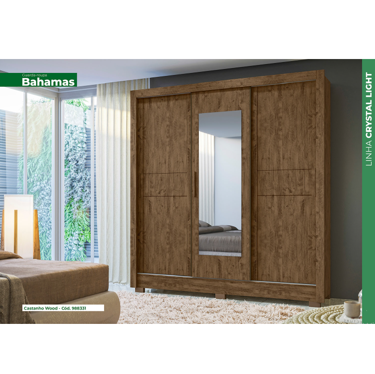 PREÇO + BARATO DO BRASIL | Roupeiro Bahamas 3 Portas | L 2,02 | Moval 