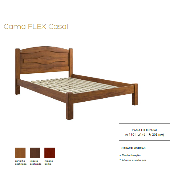 PREÇO + BARATO DO BRASIL | Cama Flex Casal 110x146cm | Tozzeto Móveis