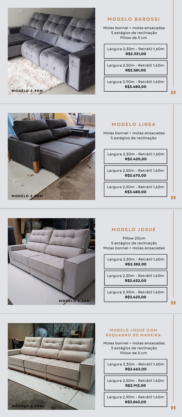 Estofados | Barossi - Linea - Josué - Josué c/ Requadro de Madeira | Confidare | Venda: +50% 0525