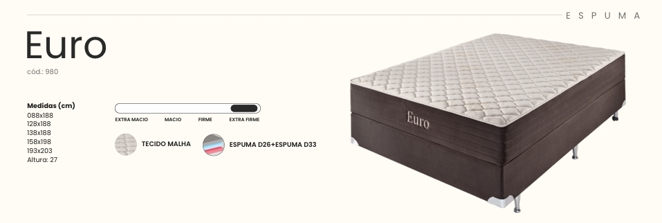 Colchão Euro | Estofama 0626