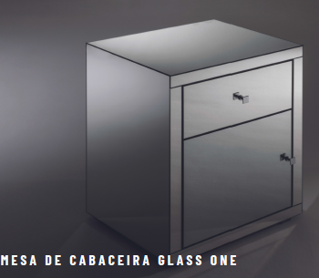 PREÇO + BARATO DO BRASIL | Mesa de Cabeceira Glass One | Euronobre