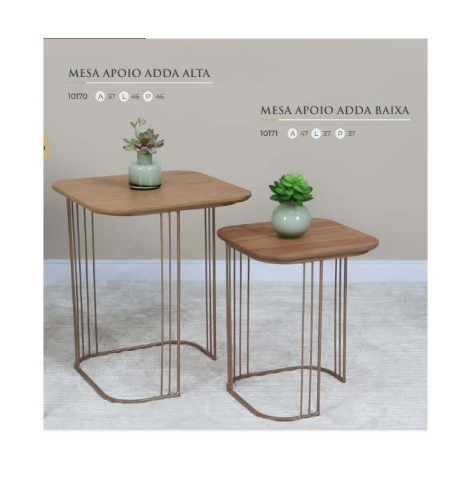 PREÇO + BARATO DO BRASIL | Conjunto Mesa de Apoio Adda | Nacional