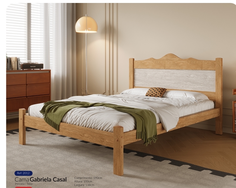 Cama Gabriela | Consulte Valores Dimensões Na Descrição | Meneghetti 1026