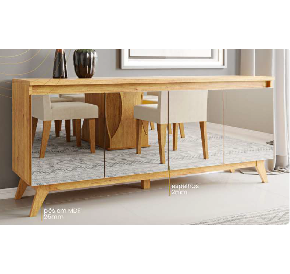 Buffet Glamour Espelhado | Viero