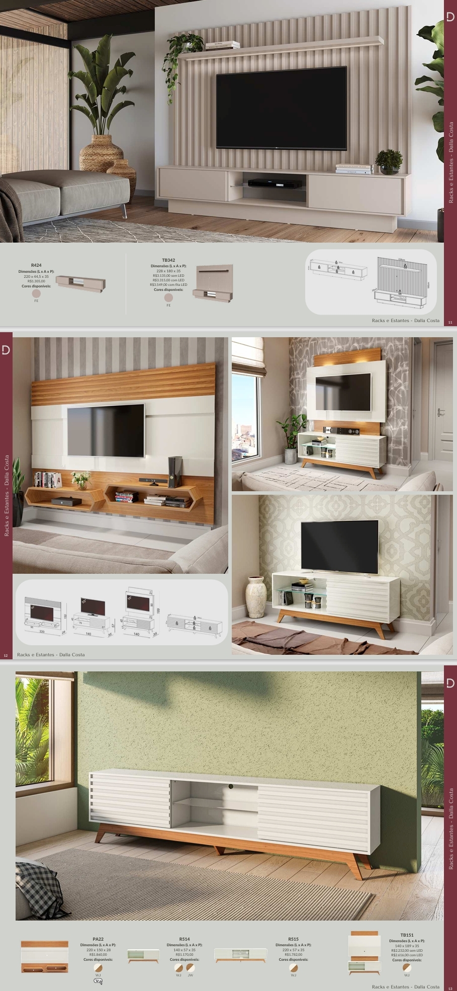 Home + Painel |  R424 - TB342 - PA22 - R514  - R515 - TB151 | Dalla Costa : Venda -55% 0325