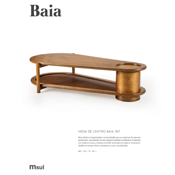 PREÇO + BARATO DO BRASIL | Mesa de Centro Baia 357 | Msul Móveis