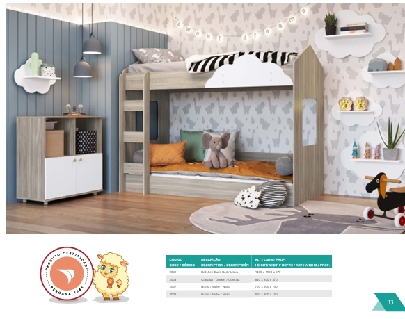 Quarto Infantil | 2039 - 2033 - 2037 -2038 | Percasa 0625