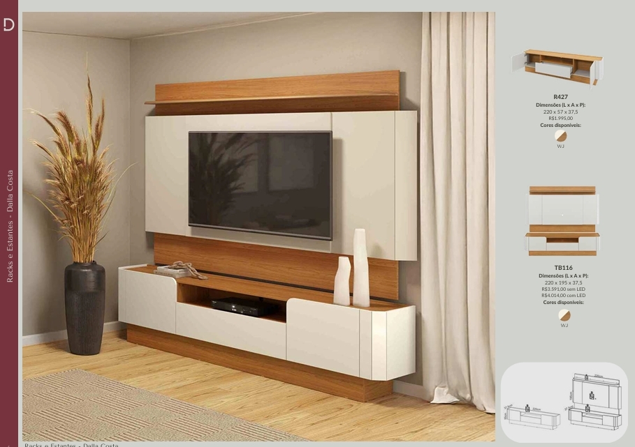 Painel + Home | R427 - TB116 | Dalla Costa : Venda -55% 0325