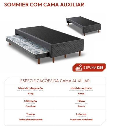 Sommier C/Cama Auxiliar | Kappesberg Colchões 0526