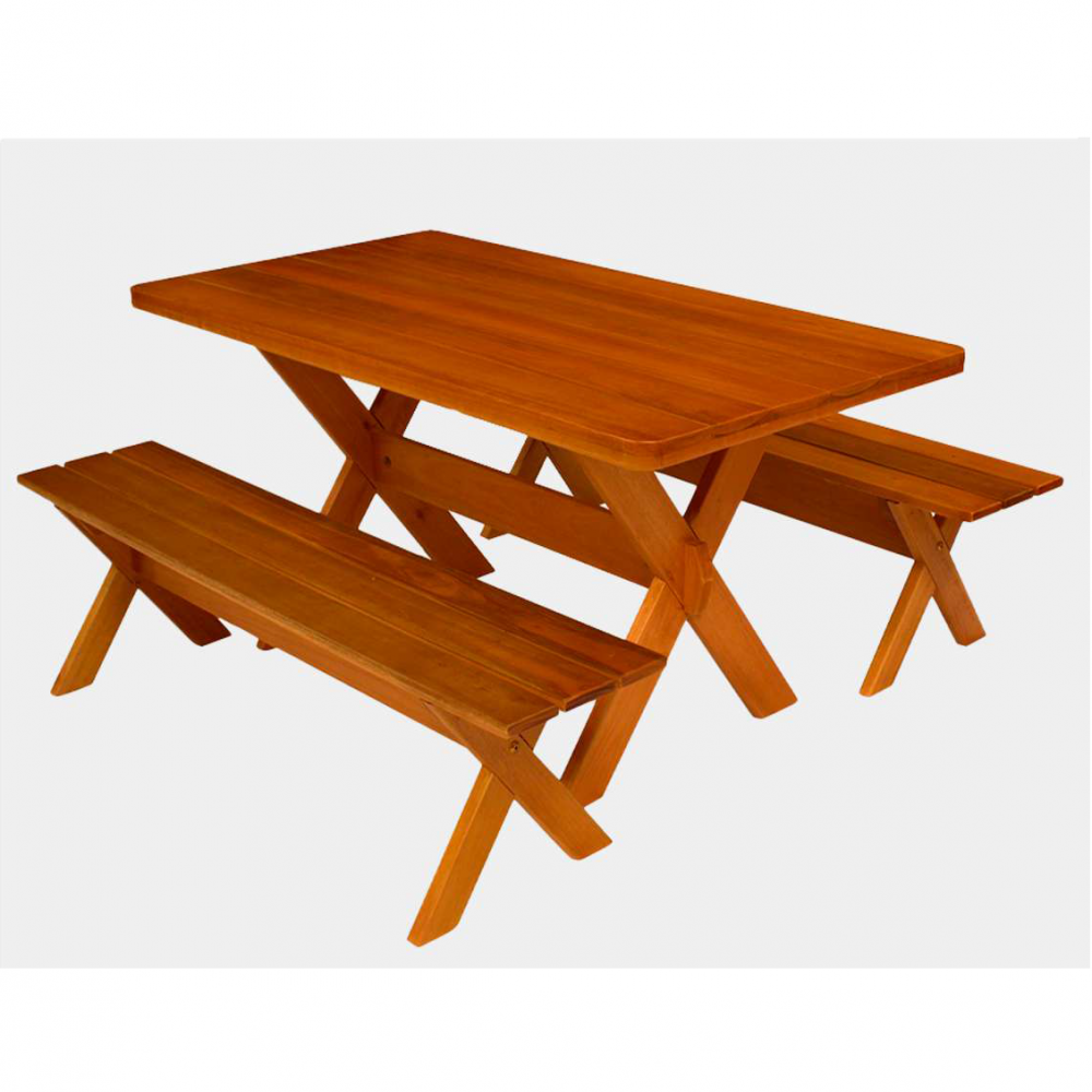 PREÇO + BARATO DO BRASIL | Conjunto Mesa E Bancos | ME51 | Premade