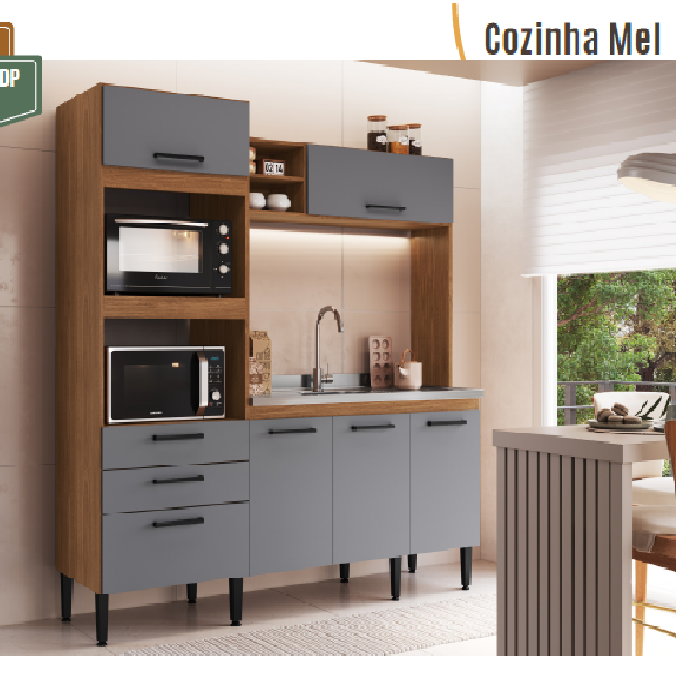 Cozinha Compacta Mel | Irm Móveis 