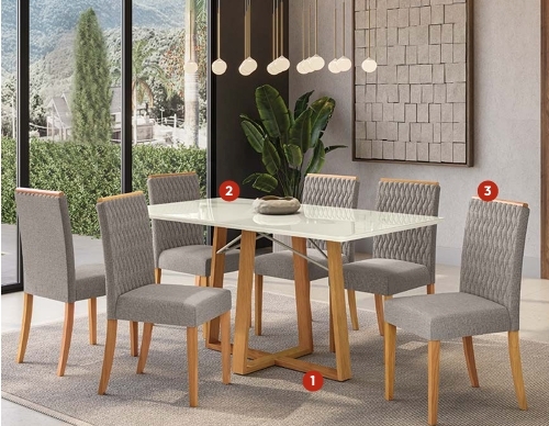 Mesa Elma / Cadeira Lira | Kappesberg Sala De Jantar Premium 0526