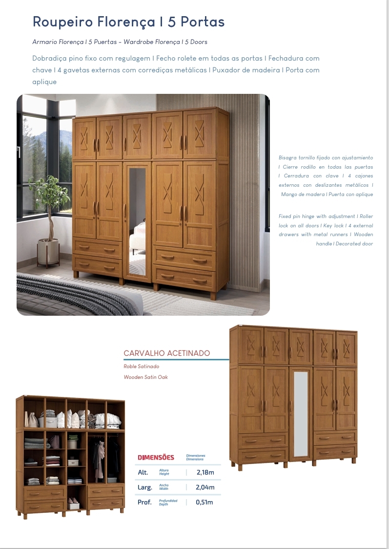 Roupeiro Florença | Tozetto 1125 