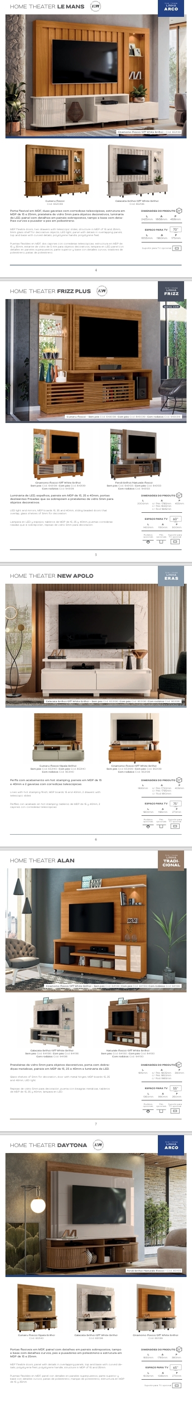 Home Theater | Lemans - Frizz Plus - New Apolo - Alan - Daytona - Icaro - Ares | Madetec 0525