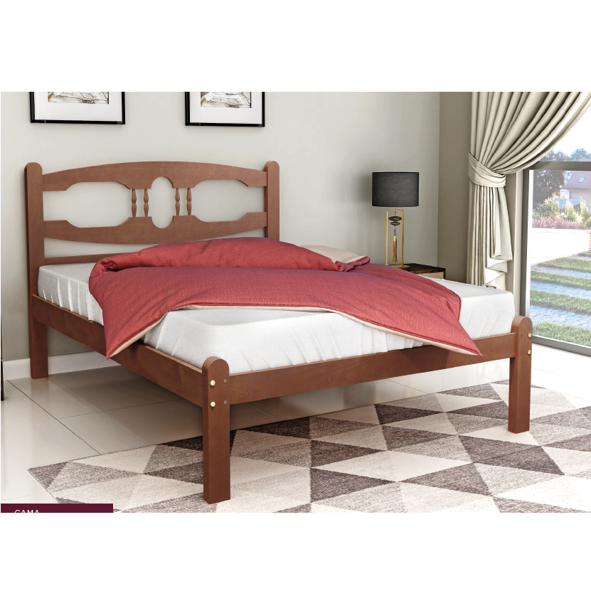 Cama Casal Patrícia | L 1.38 | Bel Móveis
