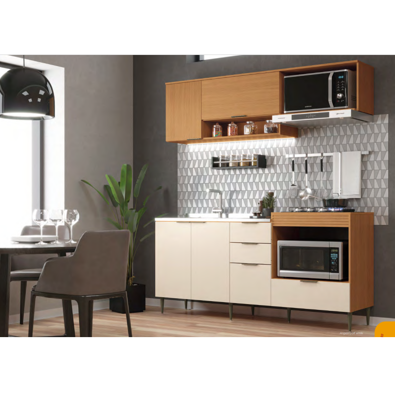 PREÇO + BARATO DO BRASIL | Cozinha Modulada Sob Medida Alice | Móveis Sul 