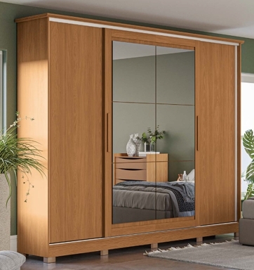 Roupeiro 4 Portas | N565 | Kappesberg Móveis 0226 S/Espelho R$2295,00 e Versão C/Espelho R$2785,00 