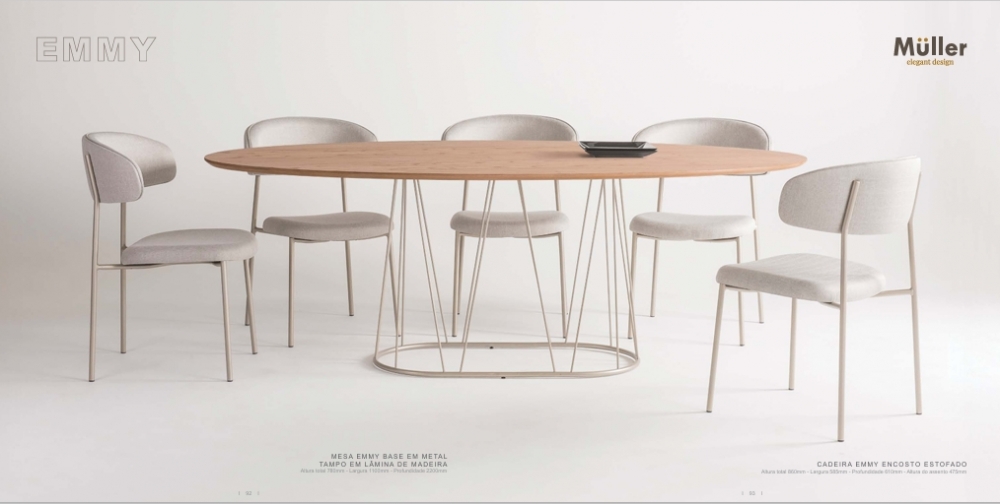 Mesa Emmy / Cadeira Emmy | Muller Elegant 0726