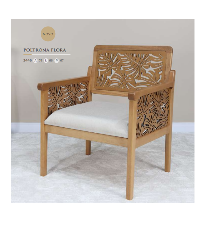 PREÇO + BARATO DO BRASIL | Poltrona Flora | Nacional