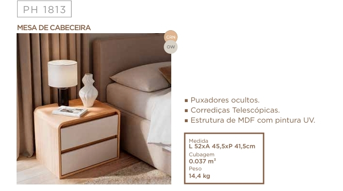 Mesa De Cabeceira PH 1813 | Herval 0726