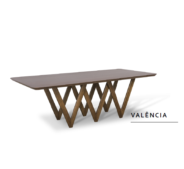 Mesa 200x100 Valência | 90cm de diâmetro | L2 Design Mobiliário