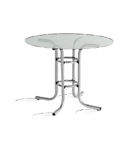 PREÇO + BARATO DO BRASIL Mesa Redonda Ø 100cm c/ Tampo de Vidro | 207 - 1000 | Milano