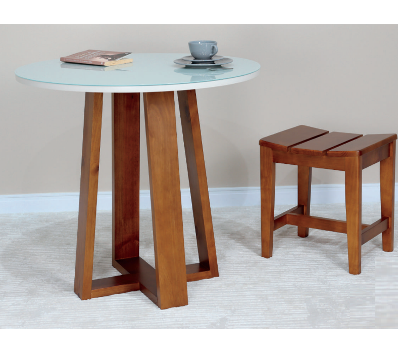PREÇO + BARATO DO BRASIL | Mesa e Banqueta Baixa Jasmin | Nacional Taeda