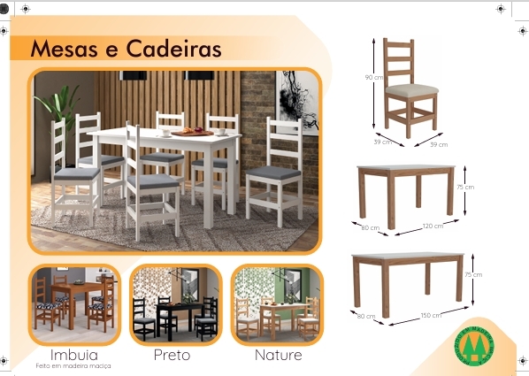 Conjuntos de Mesas e Cadeiras | Belini 0625