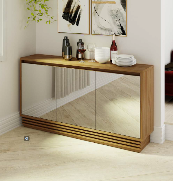 PREÇO + BARATO DO BRASIL | Balcão c/ 03 Portas 160 + Vidro | BB2609 | Tecnomobili