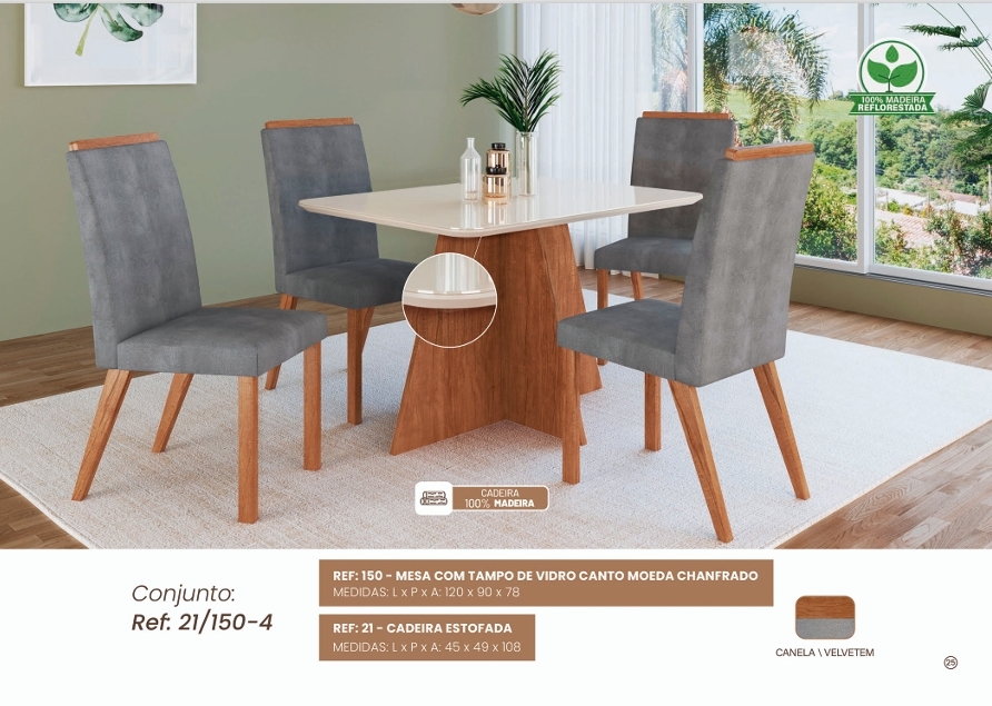 Mesa 150 + Cadeira 21 | Zamarchi 0626