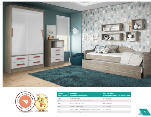 Quarto Infantil | 7009 - 7010 - 1450 - 1330 - 200 - 210 | Percasa 0625