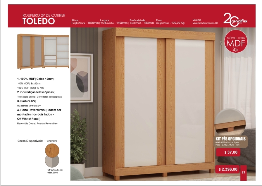 Roupeiro Toledo | Genialflex : Venda -50% 0325