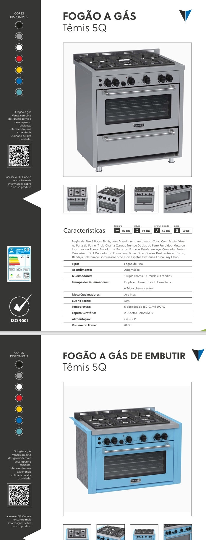 Fogão a Gás | Têmis 5Q | Venix 0525