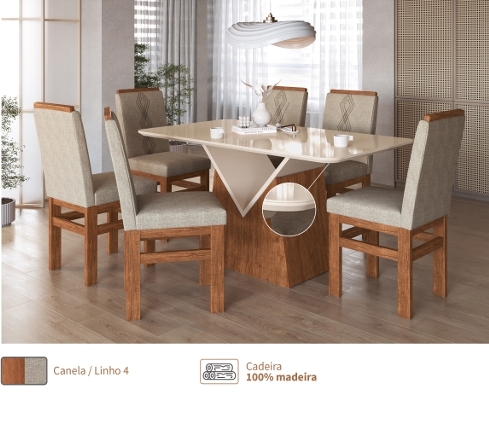 Conjunto 12 | Mesa + Cadeira | Zamarchi 0926