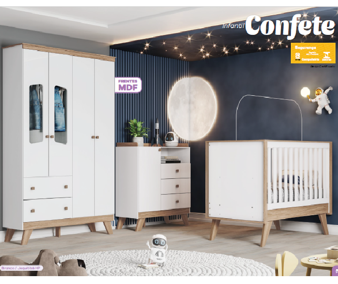 PREÇO + BARATO DO BRASIL | Quarto Infantil Confete | Henn
