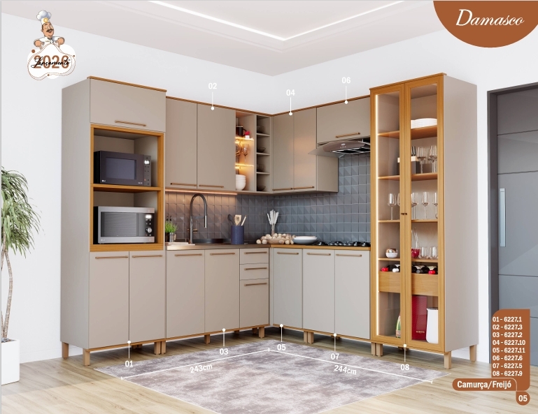 Cozinha Modulada Damasco | Indékes 0426