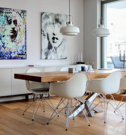 Cadeiras de Jantar Eiffel com Braços e Base de Metal | Império Brazil 