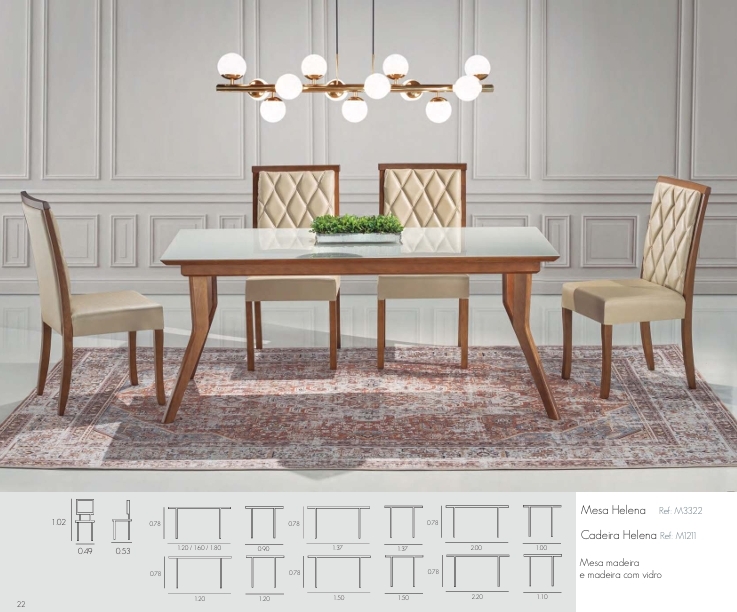 Conjunto Helena | Mesa + Cadeira | ACG 0526
